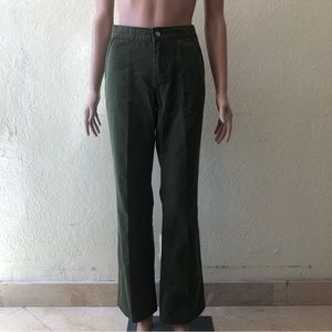Tommy Jeans Olive Green Denim Jeans Pants Women’s Size 7 Cargo Straight Leg